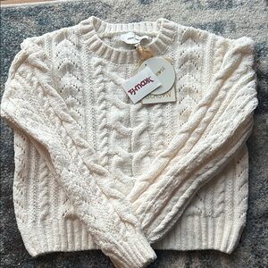T.J.Maxx Ivory Cable Knit Sweater